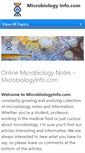 Mobile Screenshot of microbiologyinfo.com