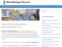 Tablet Screenshot of microbiologyinfo.com